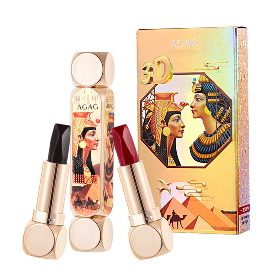 高品质魔术三维六色贴牌口红裸色口红